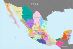 mapa de la republica mexicana con nombres y capitales