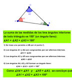 ¿Cómo demostrar que la suma de los ángulos internos de un triángulo es 180?