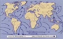 cual es el nombre de los oceanos en los que se divide la gran masa de agua