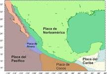 mapa de mexico placas tectonicas