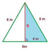 ¿Cuál es la altura de un triángulo equilátero de 14 cm de lado?