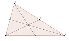 ¿Cuál es el baricentro de un triángulo equilatero?