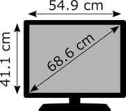 ¿Cuánto mide una pantalla de 27 pulgadas?