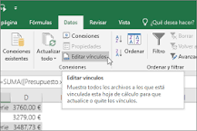 ¿Cómo saber si un archivo de Excel tiene vínculos?