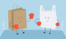 ¿Qué tipo de bolsa de supermercado es más ecológica de papel o de plástico?