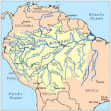 ¿Qué ciudades están cerca del río Amazonas?