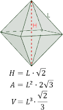 ¿Qué es la arista de un octaedro?