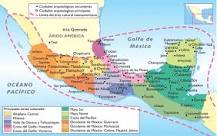 mapa de las culturas mesoamericanas para colorear