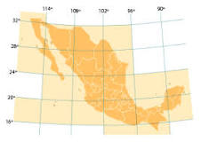 mapa de mexico con escala