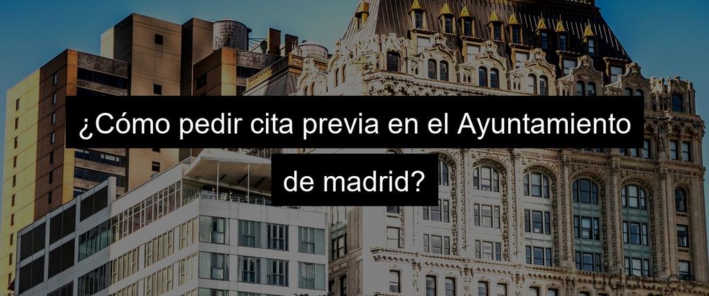 ¿Cómo pedir cita previa en el Ayuntamiento de madrid?