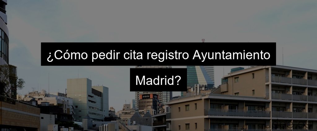 ¿Cómo pedir cita registro Ayuntamiento Madrid?