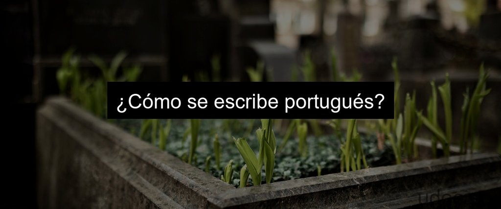 ¿Cómo se escribe portugués?