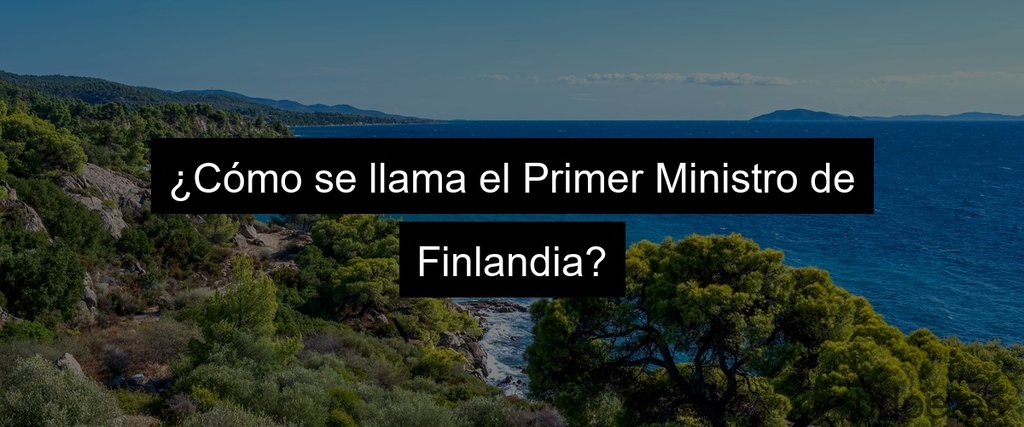 ¿Cómo se llama el Primer Ministro de Finlandia?