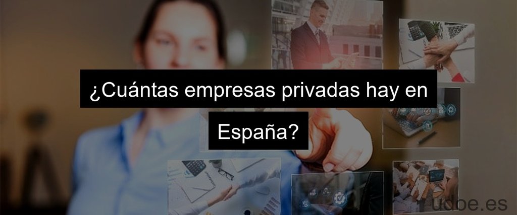 ¿Cuántas empresas privadas hay en España?