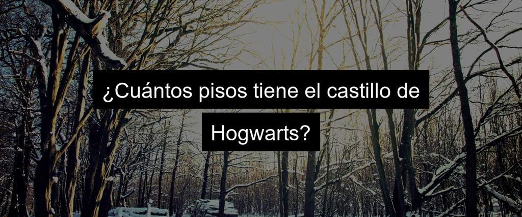¿Cuántos pisos tiene el castillo de Hogwarts?