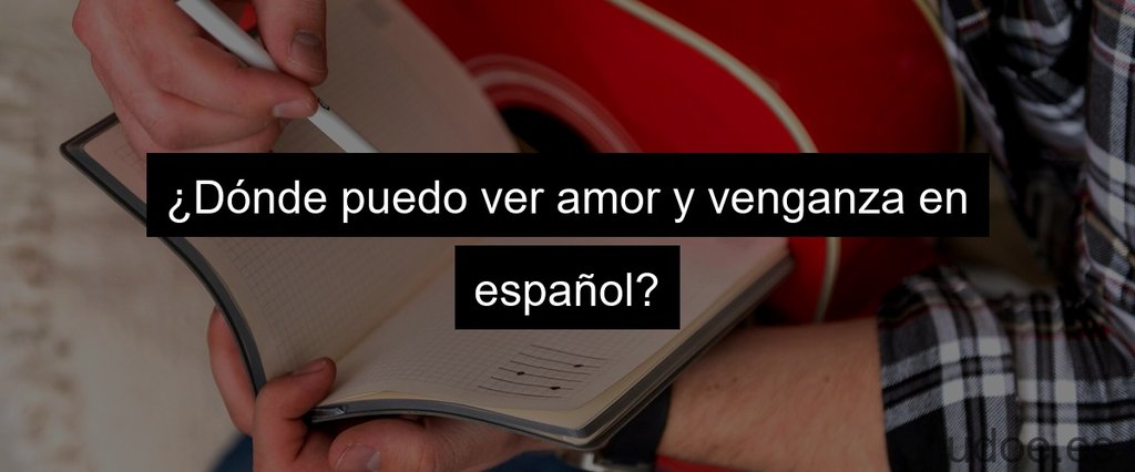¿Dónde puedo ver amor y venganza en español?