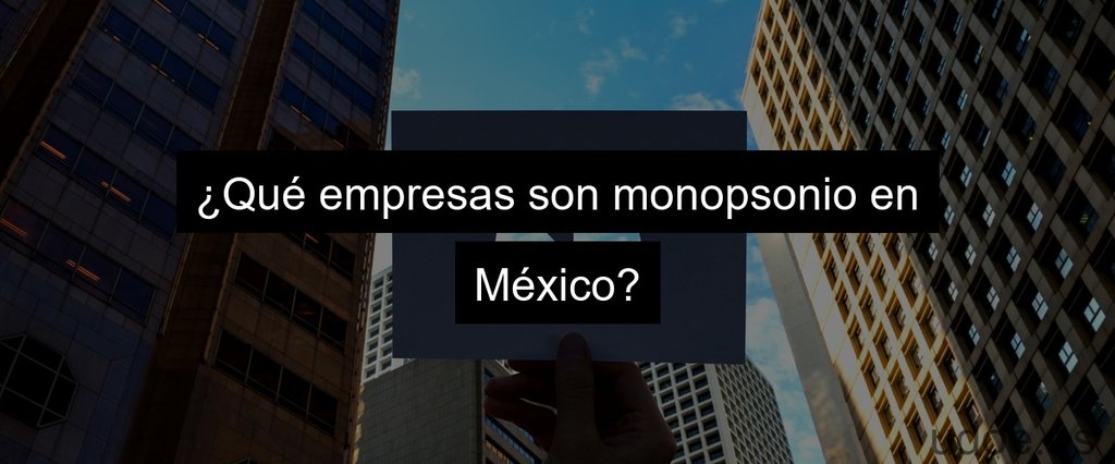 ¿Qué empresas son monopsonio en México?
