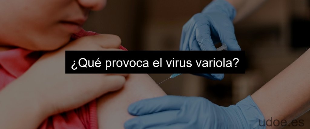 ¿Qué provoca el virus variola?