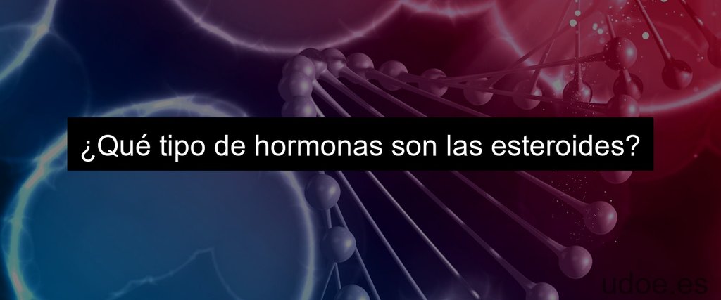 ¿Qué tipo de hormonas son las esteroides?