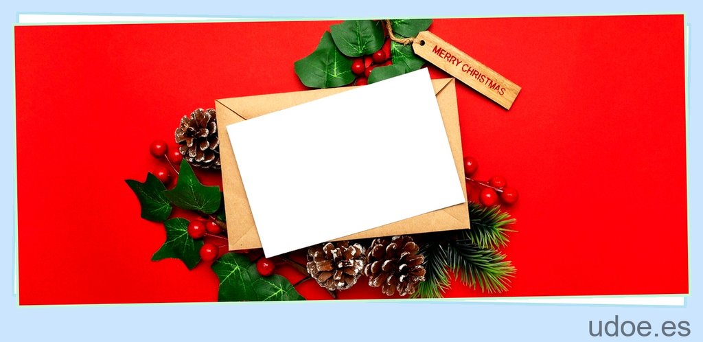 tarjeta navideña con mensaje